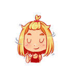 Orange fruits Girl（個別スタンプ：29）