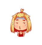Orange fruits Girl（個別スタンプ：35）