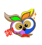 Strange colorful owl（個別スタンプ：12）