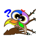 Strange colorful owl（個別スタンプ：18）