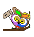 Strange colorful owl（個別スタンプ：24）