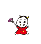 可愛すぎる能面キャラクター！はんにゃん（個別スタンプ：9）