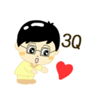The first episode of a boy with glasses（個別スタンプ：1）