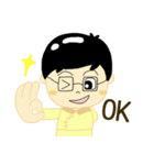 The first episode of a boy with glasses（個別スタンプ：2）
