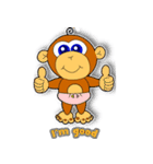 GenkiEnglish Baby Monkey Family（個別スタンプ：2）