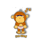 GenkiEnglish Baby Monkey Family（個別スタンプ：8）
