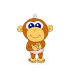 GenkiEnglish Baby Monkey Family（個別スタンプ：18）