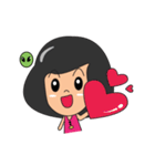 Akemi and Little alien（個別スタンプ：7）