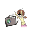 The devastated girl who hates coriander（個別スタンプ：23）