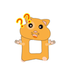 Long black round of A fat mouse（個別スタンプ：15）