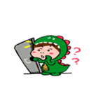 Dlnosaur sister's everyday language（個別スタンプ：34）