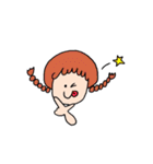 女の子、ときどき動物。（個別スタンプ：1）