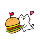 ねこのまんま しろねこ日和（個別スタンプ：16）