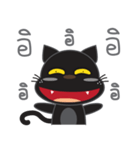 smile black cat（個別スタンプ：36）