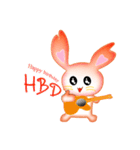 Rabbit with heart（個別スタンプ：3）