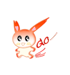Rabbit with heart（個別スタンプ：8）