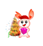 Rabbit with heart（個別スタンプ：11）