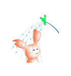Rabbit with heart（個別スタンプ：14）