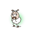 Funny and Fluffy-white Sheep Animated（個別スタンプ：1）