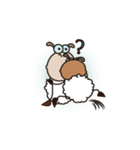 Funny and Fluffy-white Sheep Animated（個別スタンプ：13）