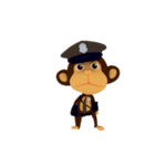 Awake Monkey Police 3D Animation TH（個別スタンプ：1）
