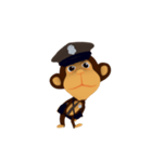 Awake Monkey Police 3D Animation TH（個別スタンプ：4）