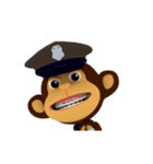 Awake Monkey Police 3D Animation TH（個別スタンプ：8）
