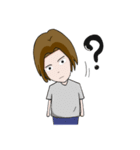 Long hair man（個別スタンプ：4）