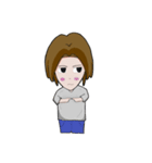 Long hair man（個別スタンプ：5）