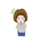 Long hair man（個別スタンプ：6）