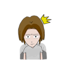 Long hair man（個別スタンプ：7）