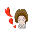 Long hair man（個別スタンプ：8）