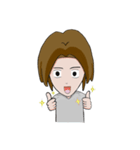 Long hair man（個別スタンプ：10）