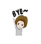 Long hair man（個別スタンプ：11）