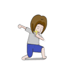 Long hair man（個別スタンプ：12）
