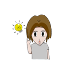 Long hair man（個別スタンプ：13）