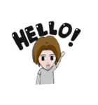 Long hair man（個別スタンプ：14）