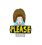 Long hair man（個別スタンプ：15）
