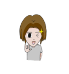 Long hair man（個別スタンプ：16）