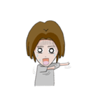 Long hair man（個別スタンプ：17）