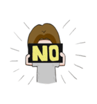 Long hair man（個別スタンプ：19）