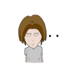 Long hair man（個別スタンプ：22）