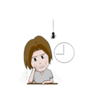 Long hair man（個別スタンプ：27）