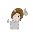 Long hair man（個別スタンプ：28）