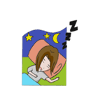 Long hair man（個別スタンプ：30）