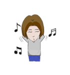 Long hair man（個別スタンプ：32）