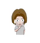 Long hair man（個別スタンプ：33）