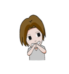 Long hair man（個別スタンプ：36）