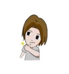 Long hair man（個別スタンプ：38）