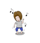 Long hair man（個別スタンプ：40）